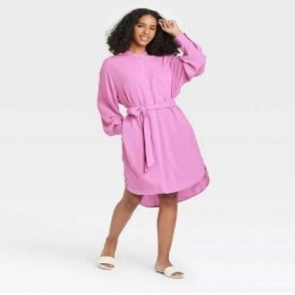 a new day Dresses & Skirts - A New Day Orchid Spray shirt dress 4X